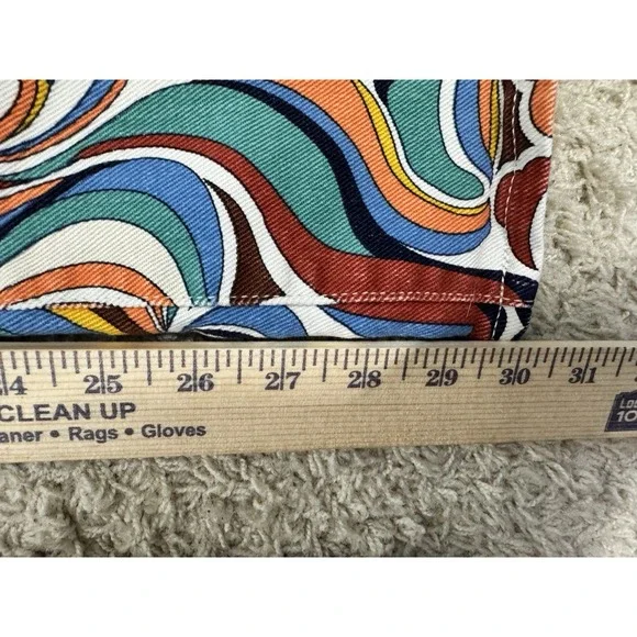 Wrangler Women's High Rise Flare Jeans Pants In Latigo Print Size 26 Retro Hippy - Picture 10 of 14